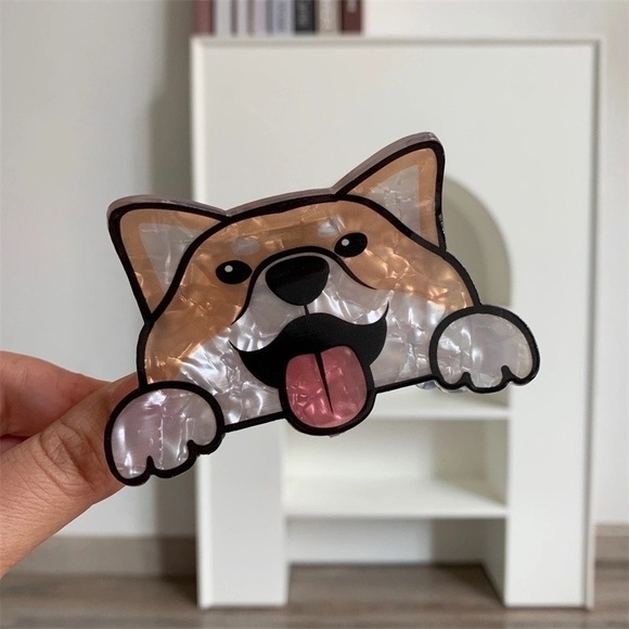 BUY NOW - Acrylic Dog Shaped Hair Clip - Picture 7 of 9